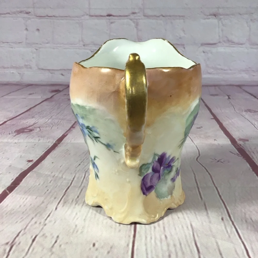Vintage Weimar Germany Floral Porcelain Creamer Pitcher